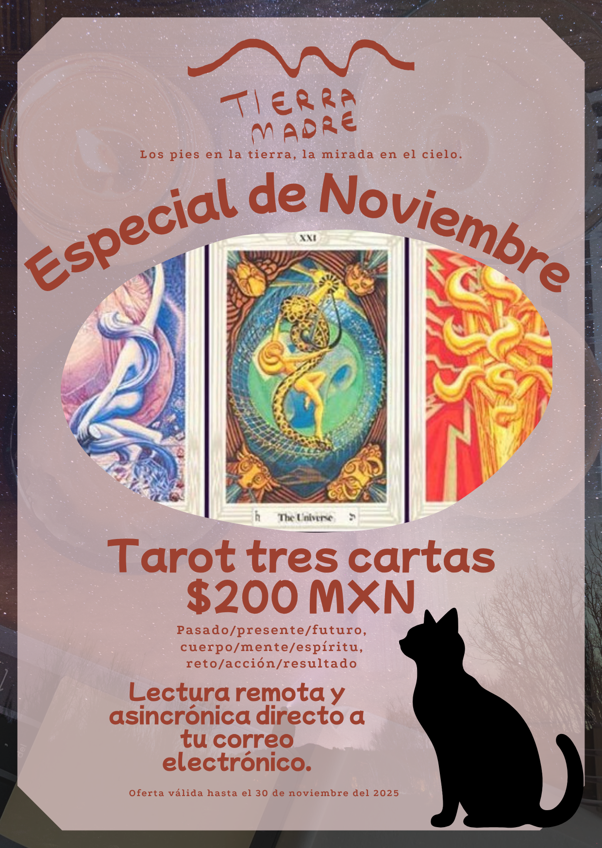 Lectura de tres cartas $200 todo noviembre